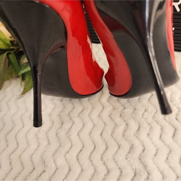 GUCCI RED PATENT LEATHER HEELS 7.5B - Picture 4 of 11
